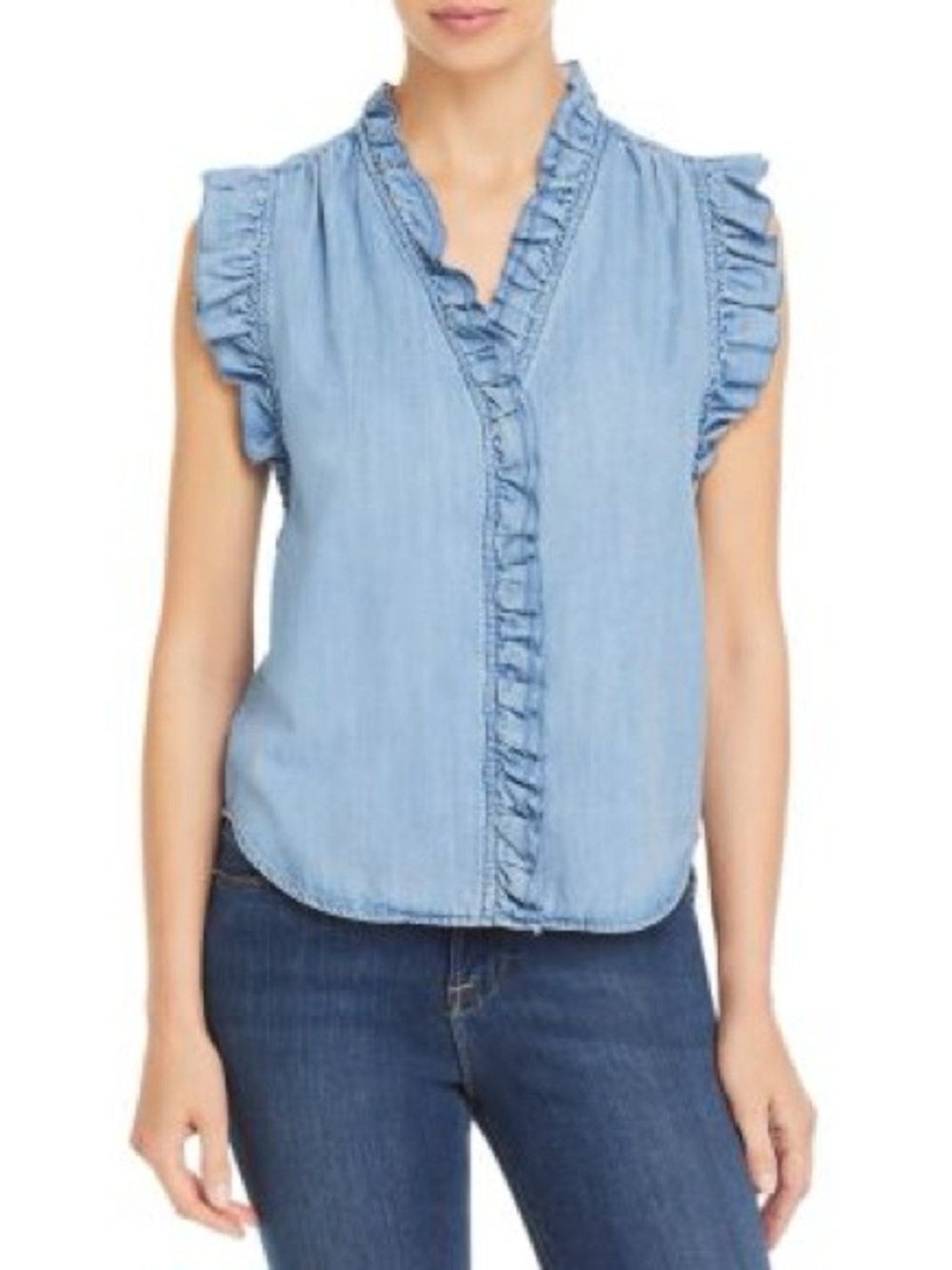 Ruffle Trim Top M